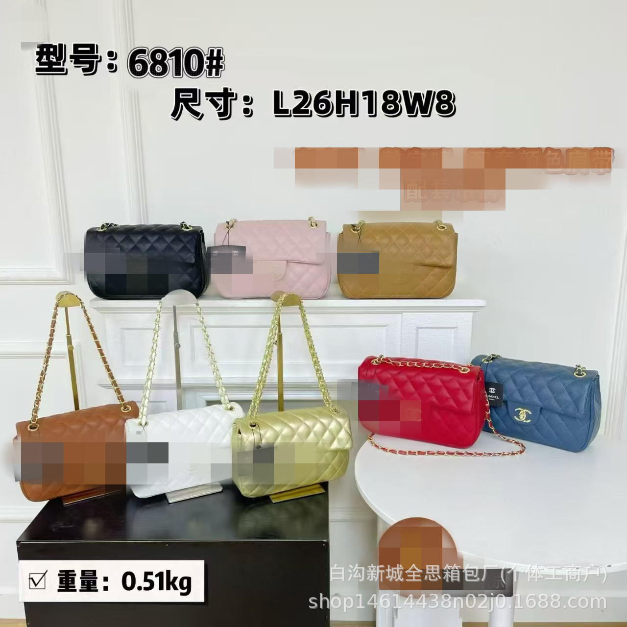 New style Chanel-inspired quilted chain shoulder underarm bag, cross-border light luxury women's bag, large-capacity commuter crossbody small square bag