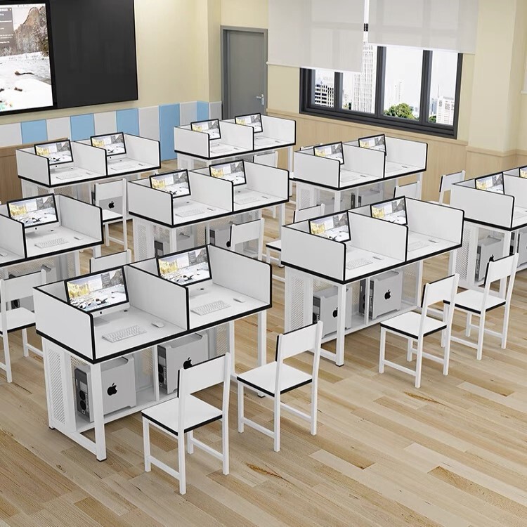 School Training Room Computer Room Computer Table Multimedia Computer Room Student Training Board Double Desk and Chair Computer Table