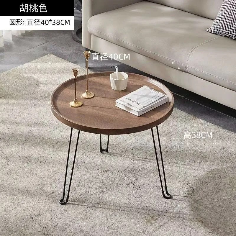 월넛색상 원형테이블 40*40*38