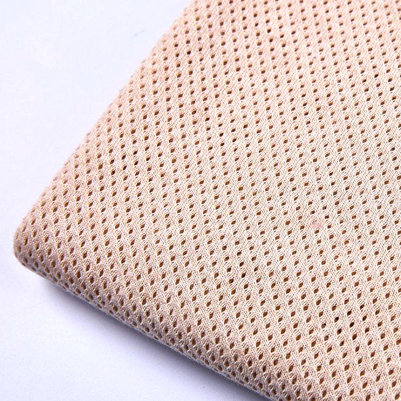 定 制彩棉提花网眼布球衣网孔短袖洞洞鸟眼布全棉针织面料