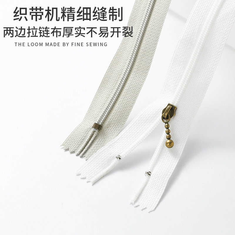 スポット手作り diy バッグハンドバッグジッパー No. 3 ナイロンブロンズクローズドテールショートジッパーロックフリーマルチカラーメーカー卸売|undefined