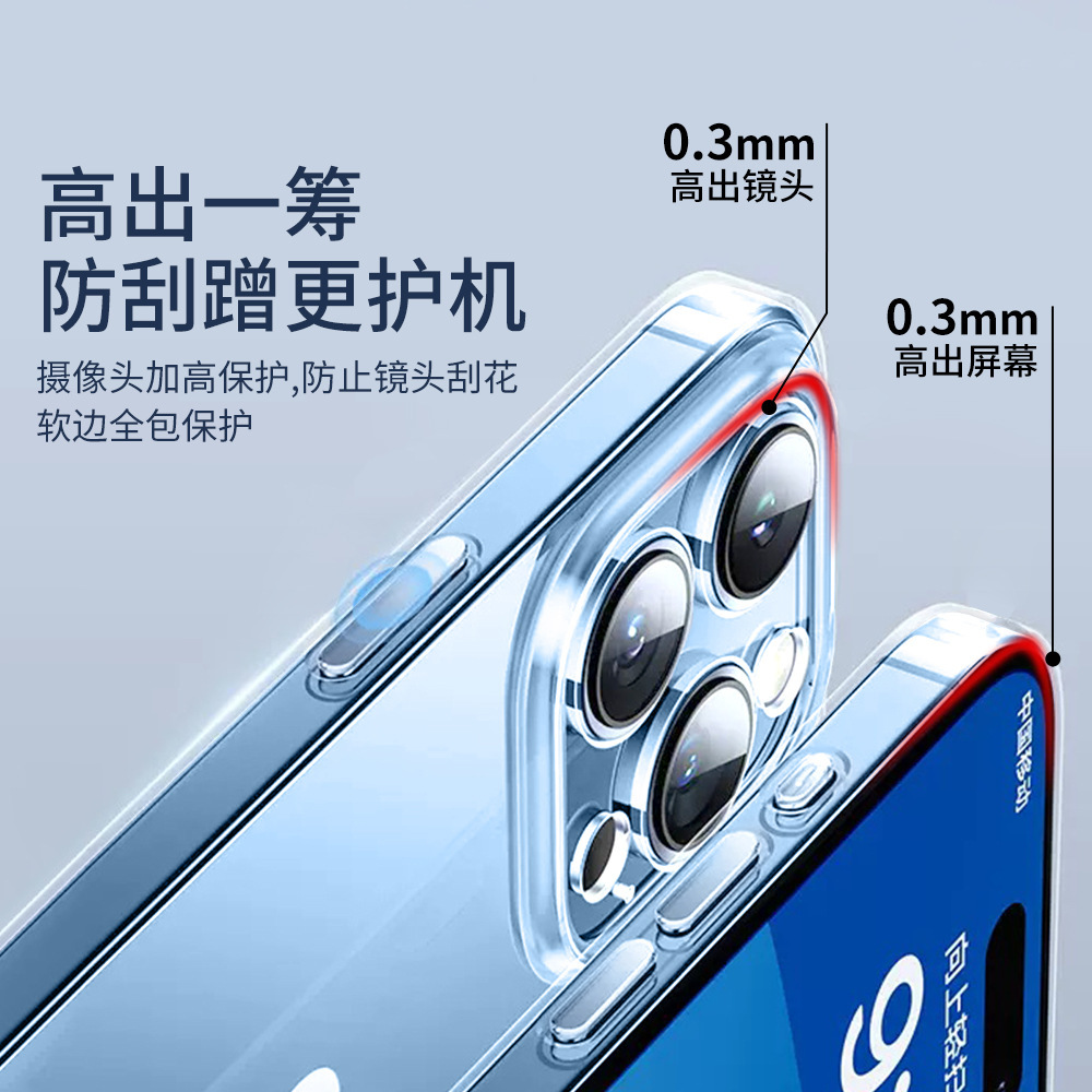 LIMERCA [İnce Delikli] Apple 16 iPhone 15 Pro Max İçin Uygun Şeffaf Telefon Kılıfı TPU