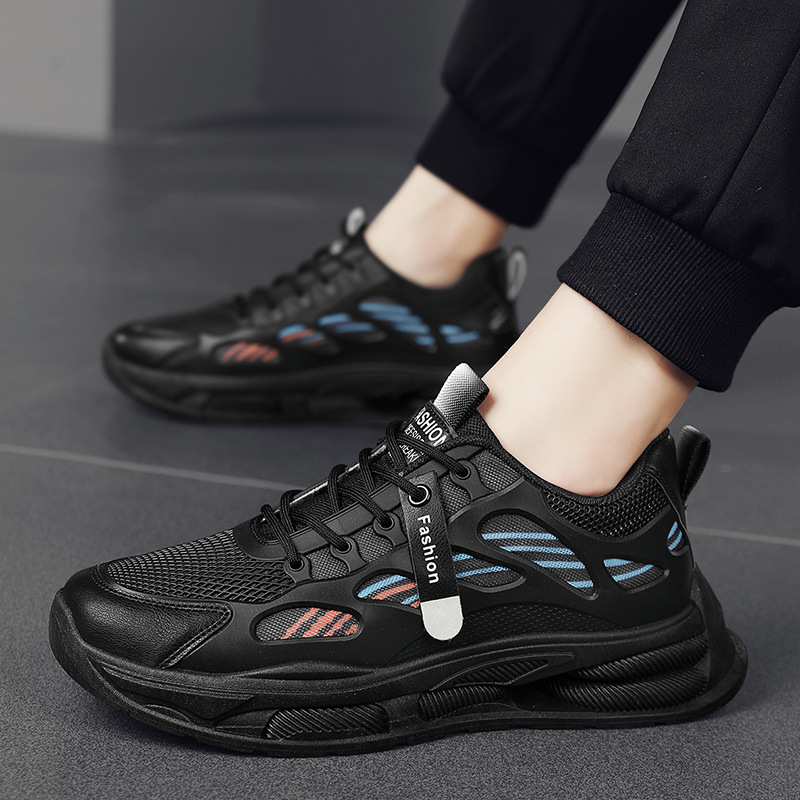 Zapatos de hombre 2026 nueva primavera transpirable tendencia versátil zapatos deportivos de altura baja para estudiantes de carreras casuales zapatos de papá blanco