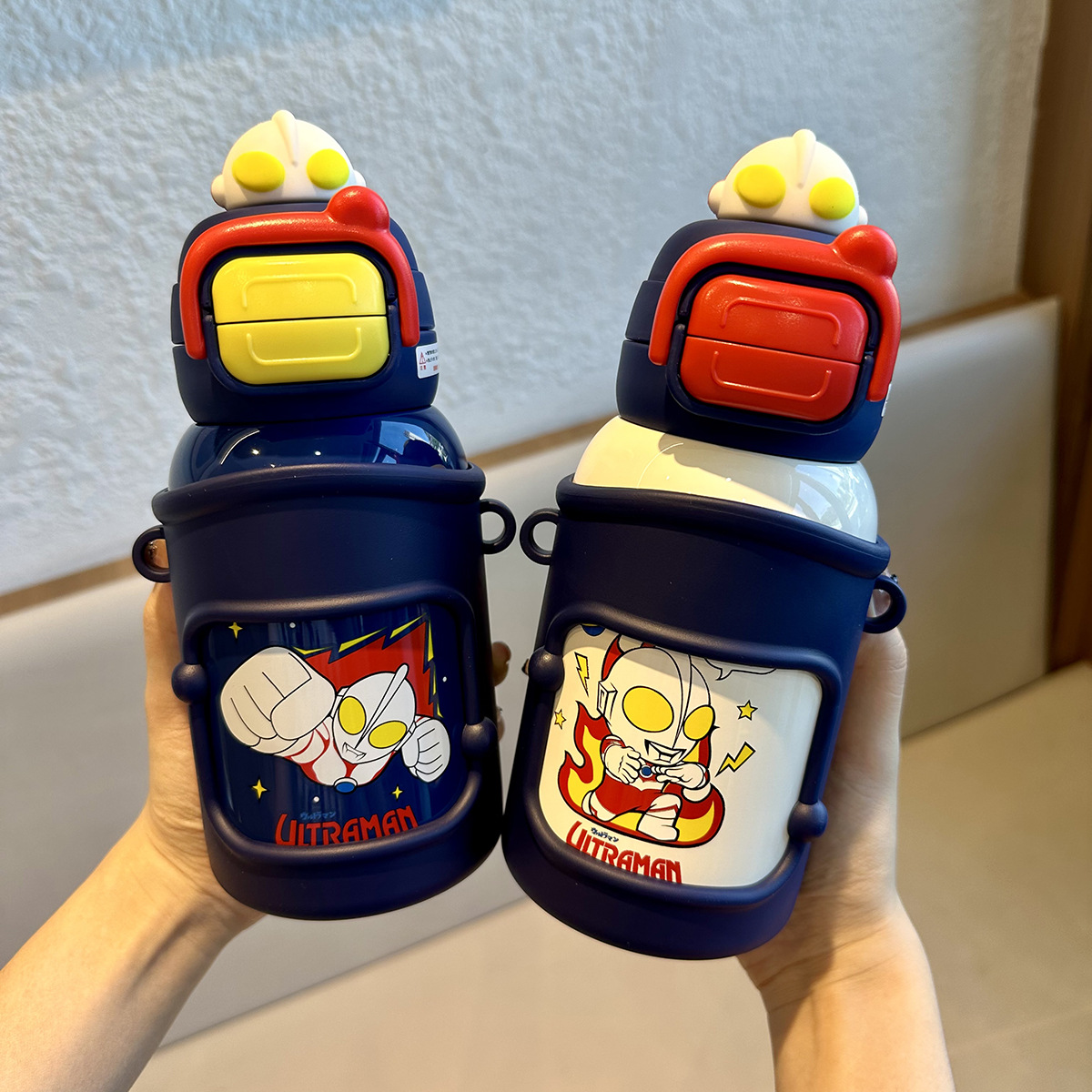 Nuevo vaso de agua para niños de dibujos animados para estudiantes 316 de acero inoxidable de grado alimenticio de gran capacidad termo inteligente de doble bebida