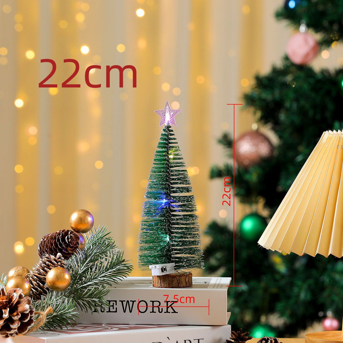Mini Árbol de Navidad de Escritorio de PVC Decorativo
