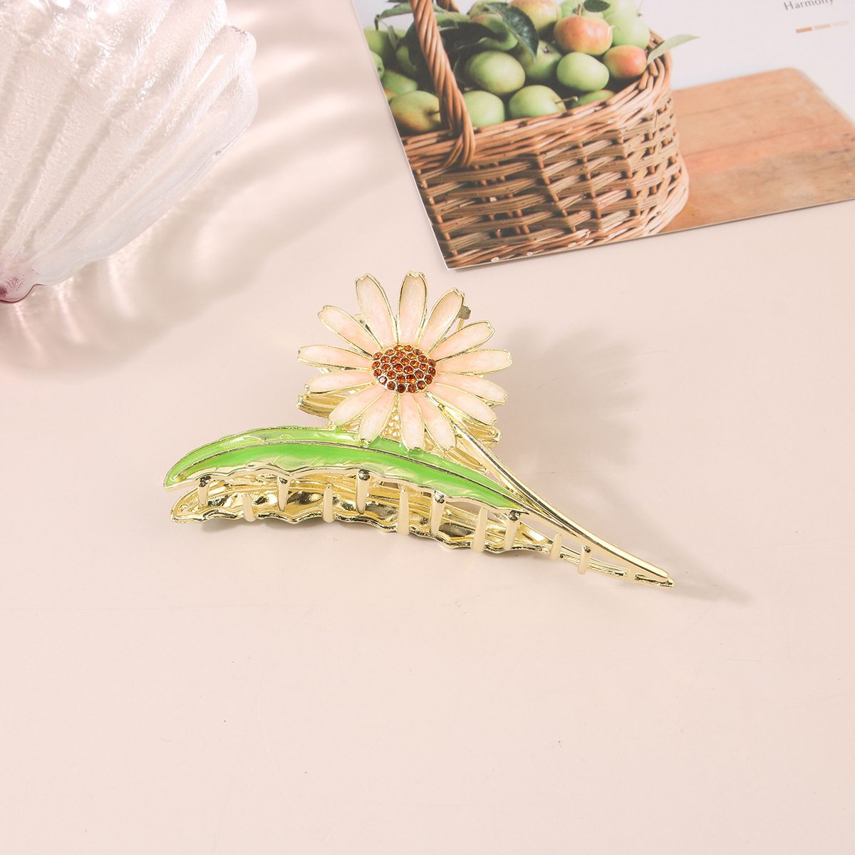 Holiday Occasion Alloy Material Pastoral Flower Alloy Plating Hair Claws