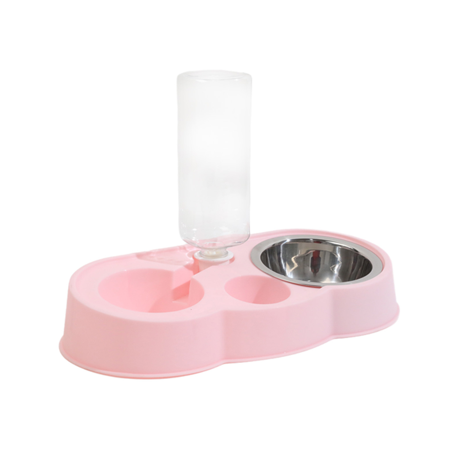 Cat Bowl Spot Portable Pipi Tao Little Cloud Combinación de acero inoxidable Tazón doble para mascotas Alimentación Agua Tazón para mascotas
