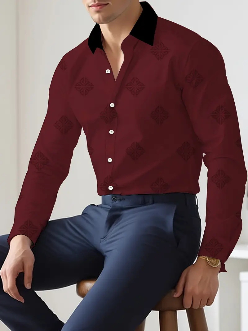 Hombre de alta calidad color sólido suelto 2024 nuevo estilo salvaje camisa de botones de manga larga blusa de otoño MB12