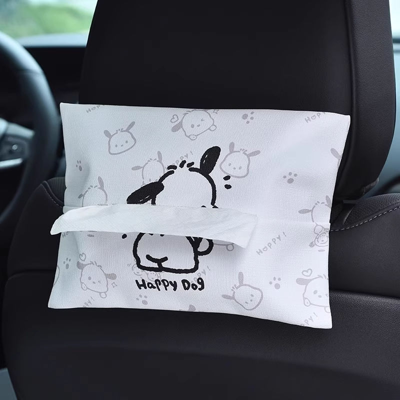 クリエイティブな麦門かわいい車載ティッシュボックス吸引紙箱自動車防水式ティッシュカバー掛け袋サンシェード|undefined