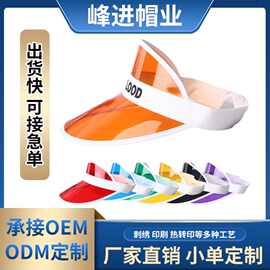 PVC空顶太阳帽广告帽空白帽身印LOGO企业促销礼品帽支持贴牌代发