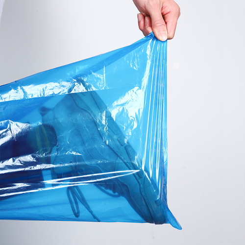 Disposable thickened dustproof and waterproof transparent dark blue plastic PE shoe cover mid-high long protective boot cover