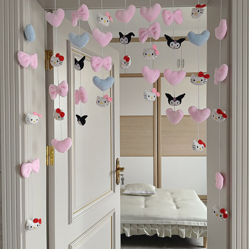 Girl Heart Bedroom Door Curtain Partition Curtain Decorative Cat Family Butterfly Heart Hanging Curtain Accessories Punch-free Girl Kt Cat Decorative Curtain Girl Heart Bedroom Door Curtain Partition Curtain Decorative Cat Family Butterfly Heart Hanging Curtain Accessories Punch-free Girl Kt Cat Decorative Curtain