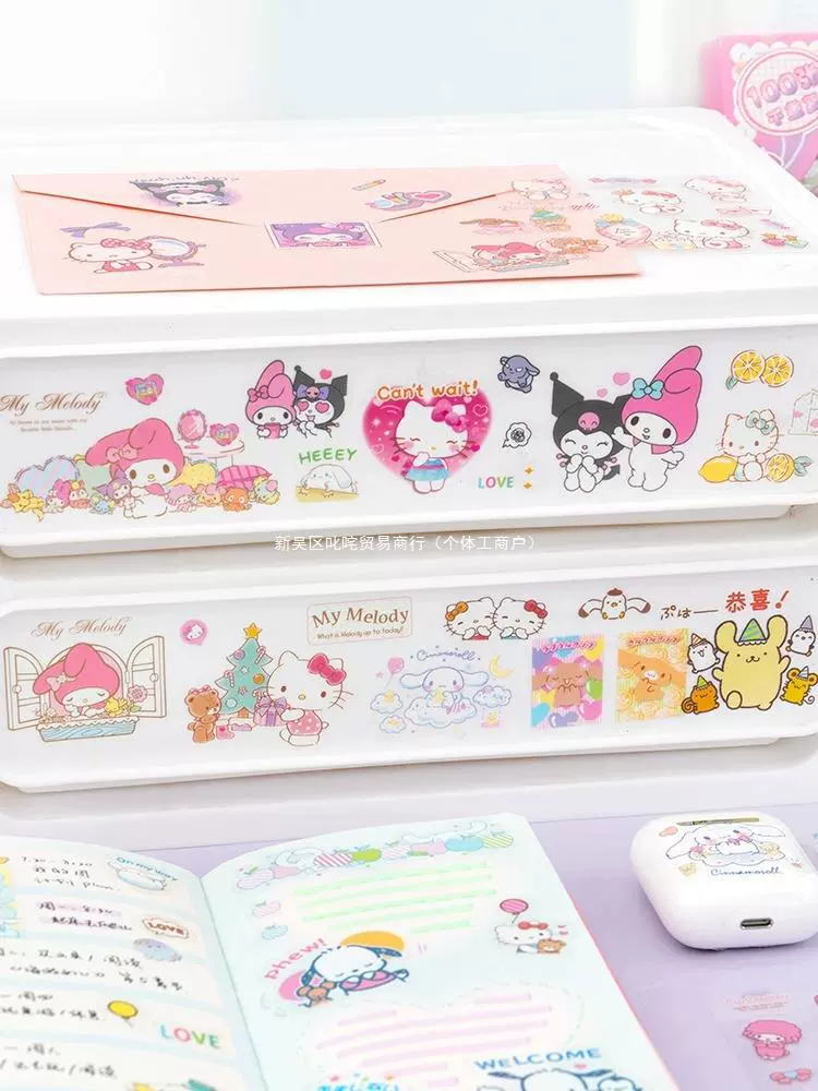 Sanrio, наклейка, подарочная коробка, детские наклейки, игрушка, планировщик