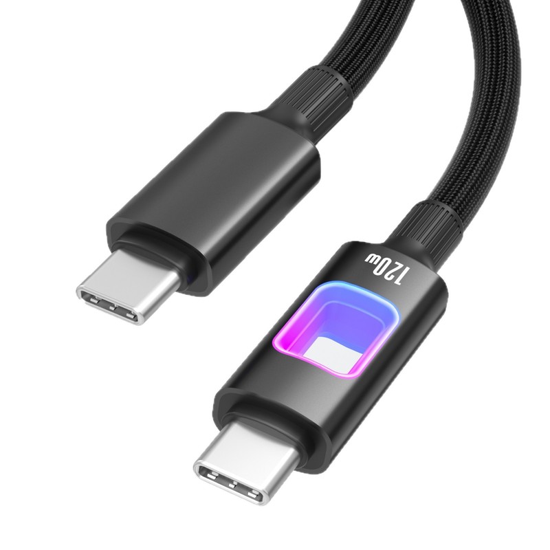 120W快充双Typec数据线适用苹果16华为vivoppo笔记本6A充电线发光|undefined