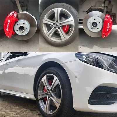 Suitable for 21 Mercedes-Benz E-Class brake caliper covers, modified aluminum alloy E-Class wheel caliper covers E200/E260/E300