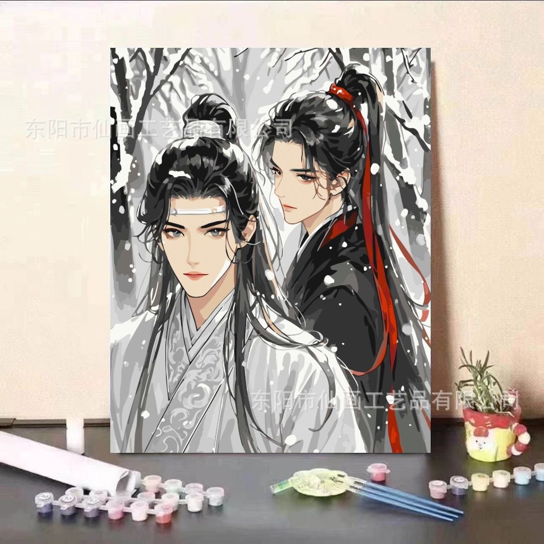 Guardia dulce serie de animación de pintura al óleo digital DIY moderna minimalista para niños fábricas de pintura al óleo de relleno al por mayor