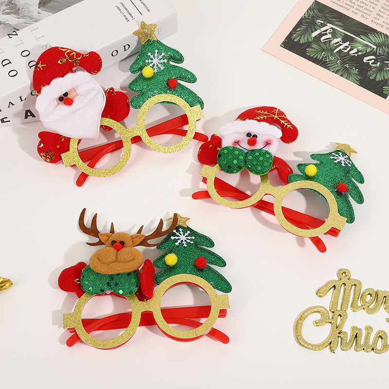 Christmas decorative glasses frames, Christmas party creative glasses frames, Christmas glasses gifts for adults and children