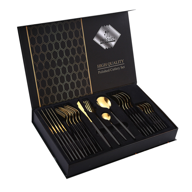 블랙 골드 "플립" 24pcs