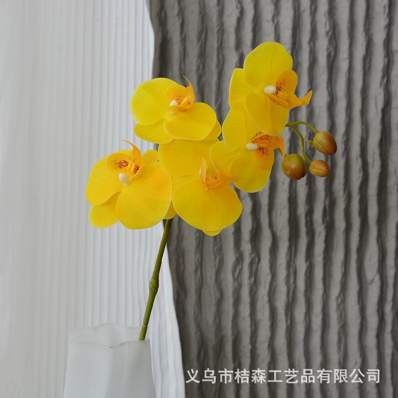 Flores de alta calidad 9 cabezas 7 cabezas 5 cabezas orquídeas mariposa sensación realista tela de seda de película flores falsas decoración de boda nórdica