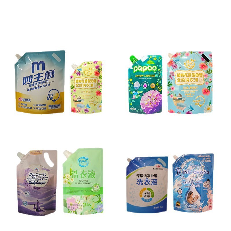 洗衣液包装袋定制500毫升1升2升洗发水吸嘴袋柔顺剂染发剂包装袋|undefined