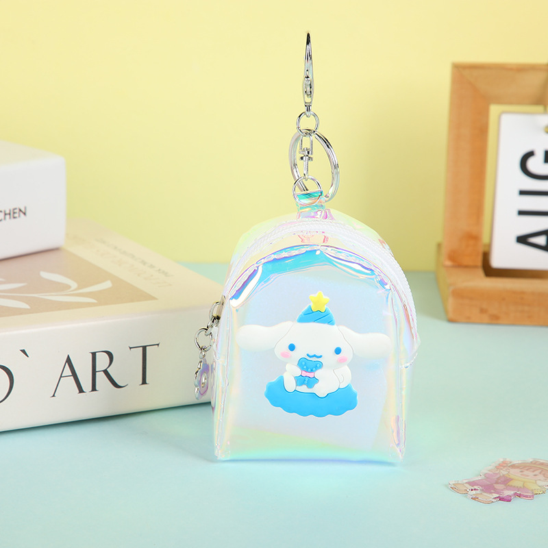 Bolsos para Mujer 2025, Monedero Transparente de Gelatina, Mini Mochila Portátil para Estudiantes, Cartera Pequeña con Dibujos Animados