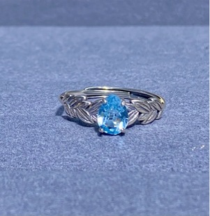 Middle Ancient Palace Wind Wheat Ear Purple Topaz Ring Women's Gentle Light Luxury Factory Wholesale