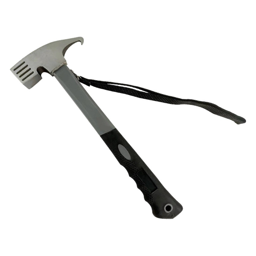 Martillo de acero de alto carbono para el hogar martillo Extractor de uñas de tierra al aire libre multifuncional martillo de uñas de tierra tienda de campaña martillo de dosel