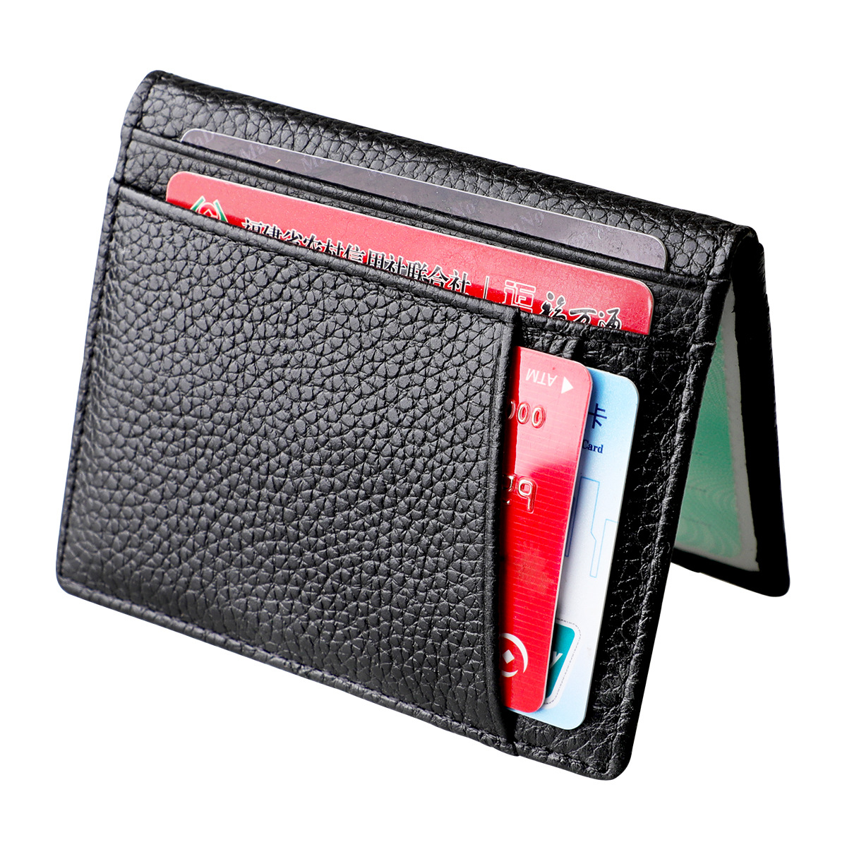 Multi-Card Slot Capacity Card Holder, Ultra-Thin Compact Id Holder, Genuine Leather Driver's License Cover, Vehicle Registration Document Holder, Driver's License Book Holder