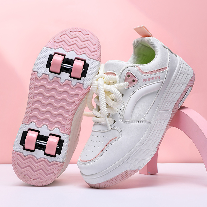 Heelys Shoes for Girls, Four-Wheel Kidsren's Invisible Deformation Roller Skates, Skates for Boys, Adult Roller Skates, Cross-Border Shoes