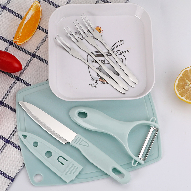 Cuchillo de fruta portátil de regalos cuchillo de frutas de acero inoxidable cuchillo de casco cuchillo de pelo plegable para bebés