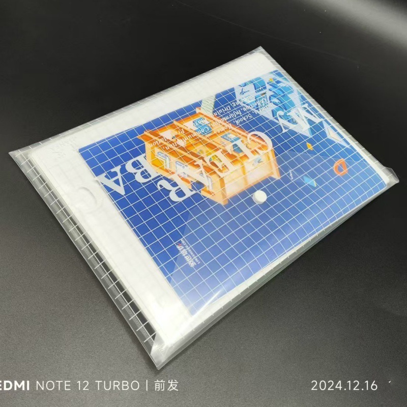 pp素材スナップバッグ透明ファイルバッグa4保存袋ファイルバッグボタンバッグ情報バッグ鉛筆バッグビニール袋|undefined