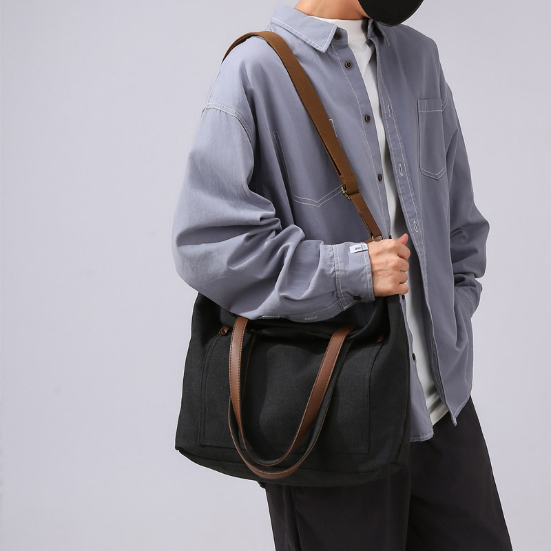 Bolso de lona bolso de mensajero de un solo hombro femenino japonés retro de gran capacidad bolso de computadora de trabajo bolso de herramientas bolso de viaje bolso de viaje