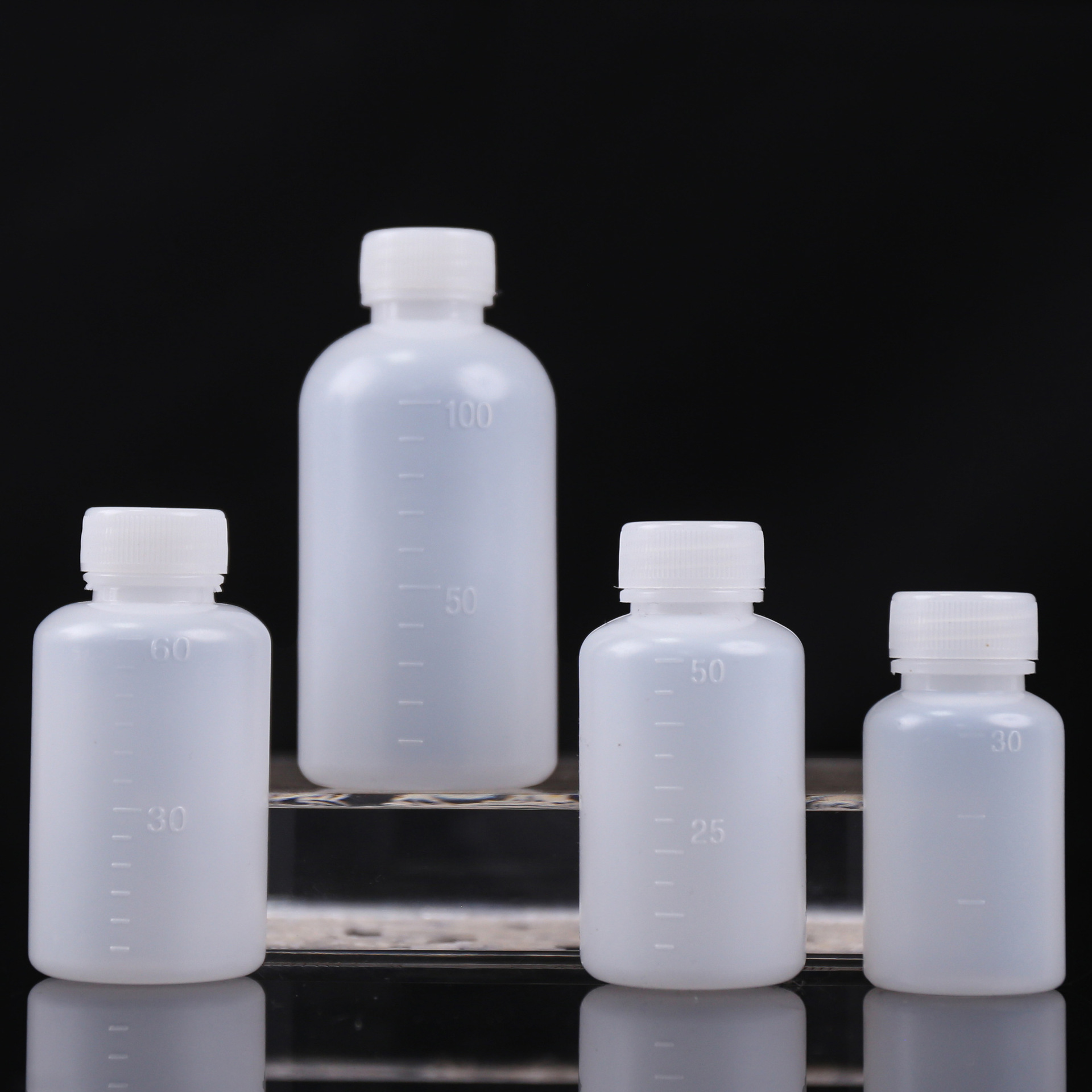 30ml50ml60ml100ml毫升小口试剂瓶水剂分装瓶带刻度PE密封塑料瓶