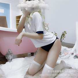 问夜性感学生泳衣制服诱惑女挑逗两件装短袖水手服代发情趣内衣