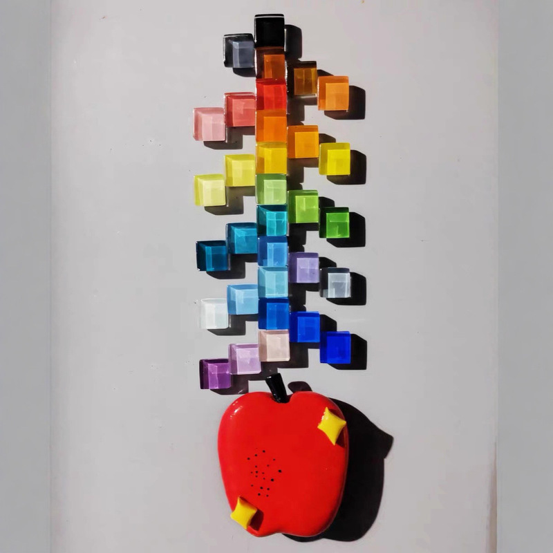 ins简约时尚趣味玻璃马赛克磁性冰箱贴照片墙磁力创意留言磁力贴|undefined