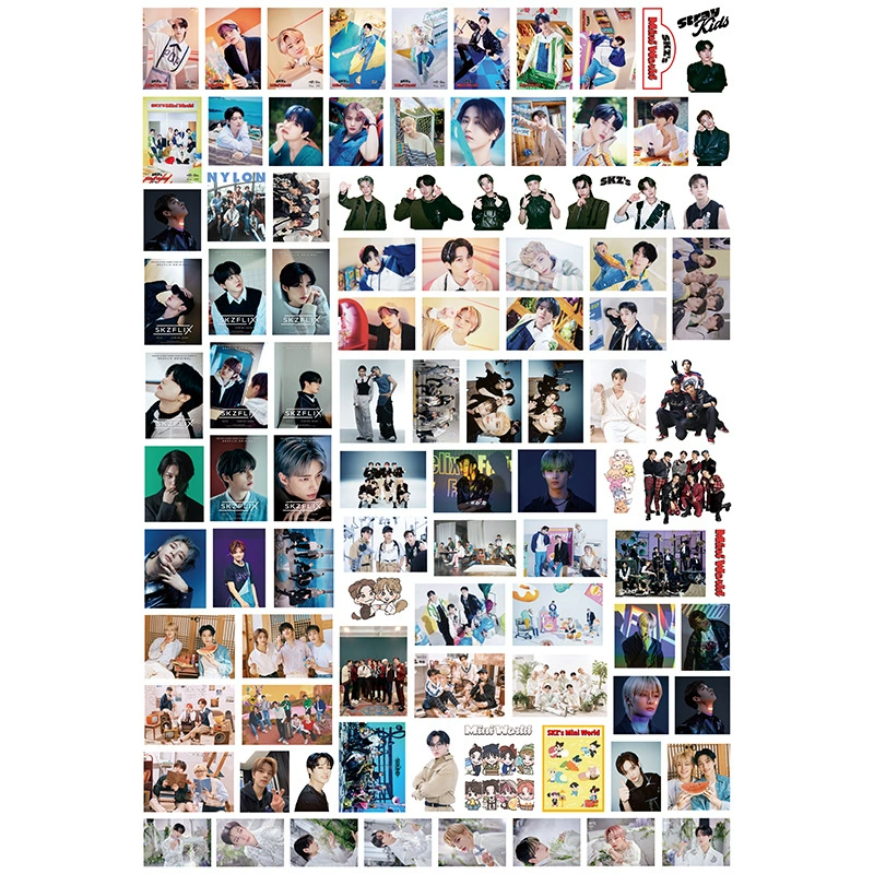 Интегрированные наклейки 100 Korean pop наклейки с самоклеющейся основой для KPOP, большие головы, декоративные наклейки 96 штук