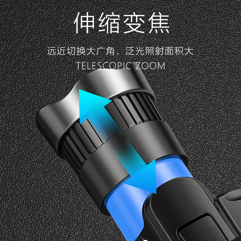 Luz transfronteriza al aire libre luz de pesca nocturna inducción lámpara de mina carga de emergencia USB iluminación inteligente montada en la cabeza faro zoom