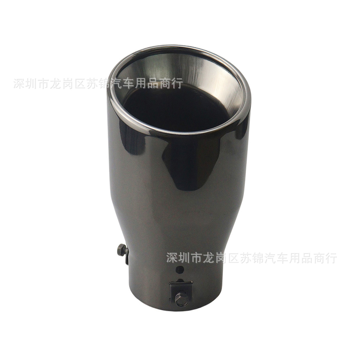 Car Modification Large-Diameter Tailpipe 76mm Interface Stainless Steel Exhaust Pipe Double-Layer Thickened Silencer Angled Tailpipe