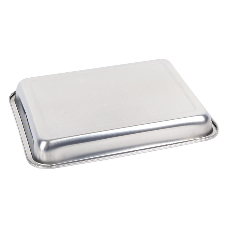403 bandeja de acero inoxidable platos rectangulares platos cuadrados domésticos platos de pescado comerciales platos de hierro platos de asado 201