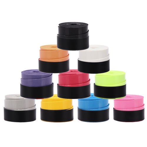 Badminton racquet elastic hole flat grip tennis racquet fishing rod table tennis paddle PU leather dragon bone sweat band