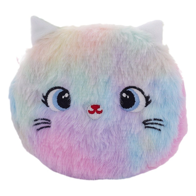 Cross-Border Children's Plush Crossbody Bag Cat Coin Purse Primary School Student Holiday Gift Creative Cartoon Bag Hot Sale