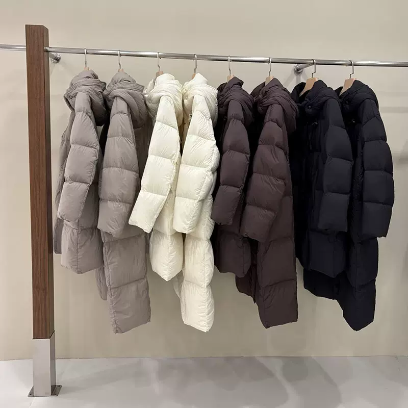 品牌白鸭绒羽绒服女款高端女冬季新款长款过膝棉服外外套女装货源