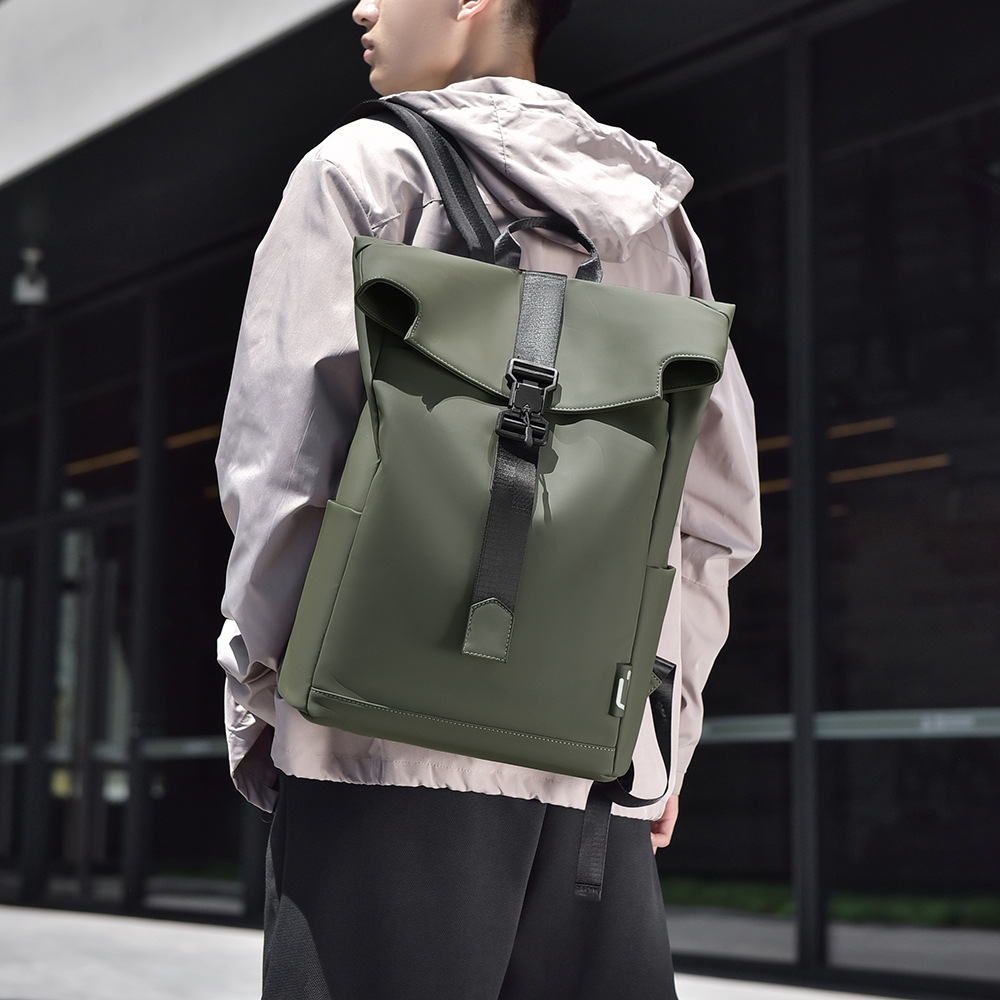 Nuevo bolso de hombro para hombres de alta costura tendencia de moda mochilas casuales solapa absorción magnética mochilas mochilas mochilas estudiantes bolsos de computadora