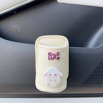 Multifunctional Tea Cup Holder for Car Use, Car cup holder/beverage holder - wei-yang-off-white-tea-cup-storage-bucket