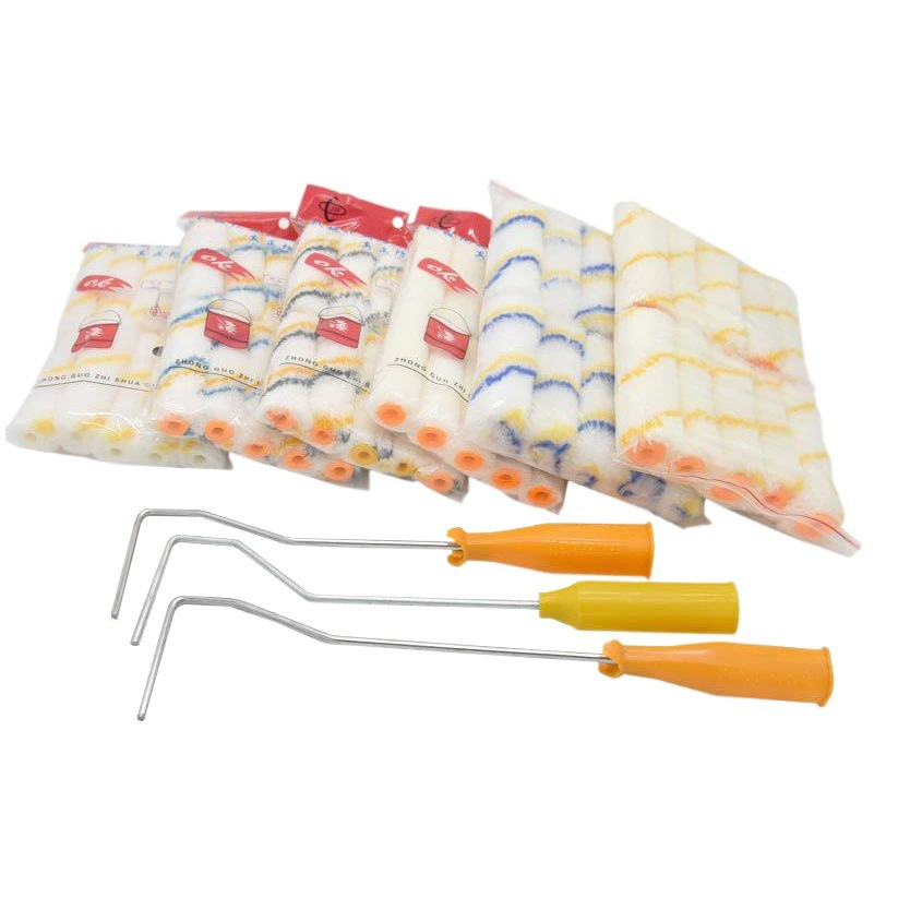 Мини-роликовая щетка без мертвого угла Хлопковый ролик с большим пальцем Роликовый кронштейн с большим пальцем Смешанная полиэфирная роликовая щетка с большим пальцем