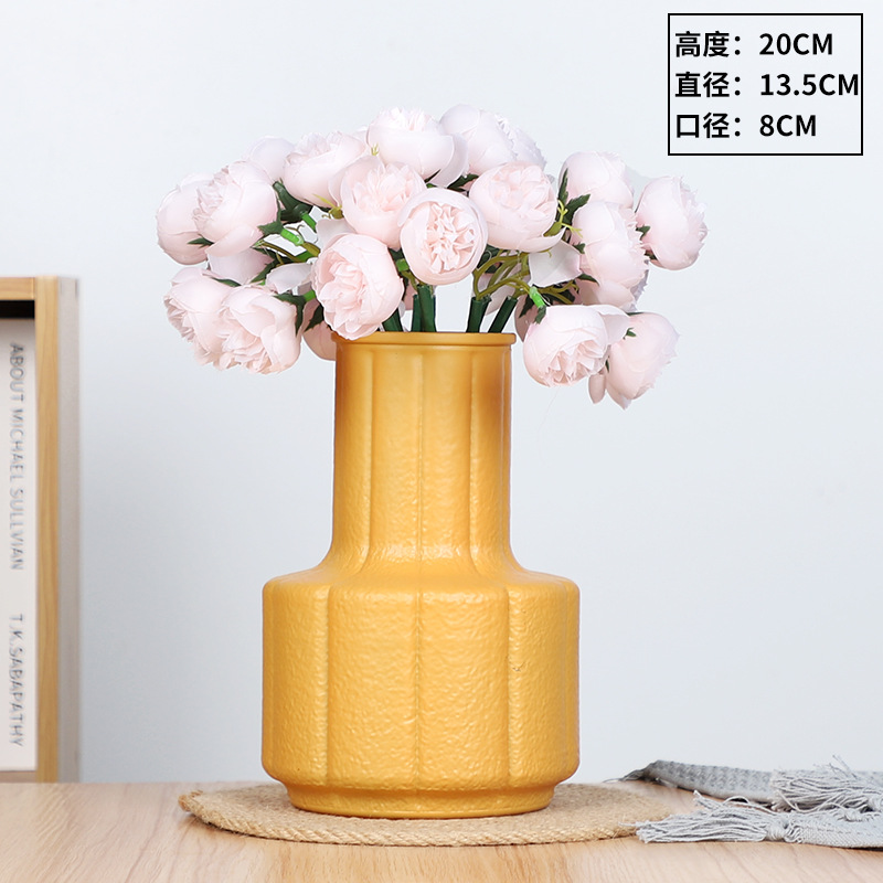 Luz de lujo nórdico hogar Luxor florero flores de aumento de agua Rosa lirio sala de estar escritorio simple decoraciones florero