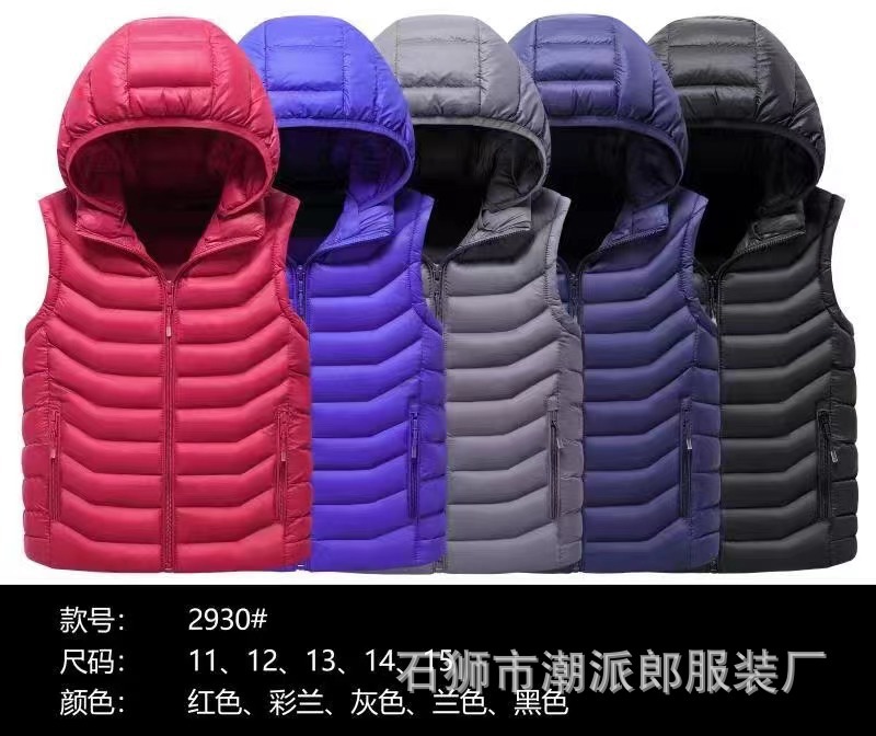 Chaqueta de chaleco de otoño y invierno para niños 2023 nuevo chaleco caliente grueso para niños abrazadera de caballo de algodón de pluma