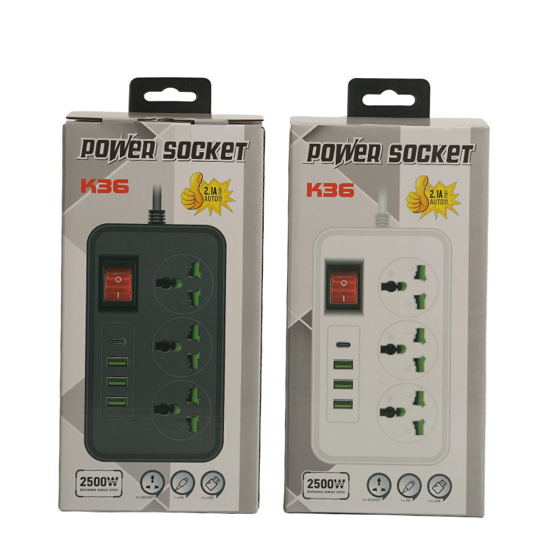 Interfaz 3USB + 1Type-C interruptor de cabezal con puerta de seguridad infantil tres orificios nueve jack estándar británico estándar europeo estándar americano