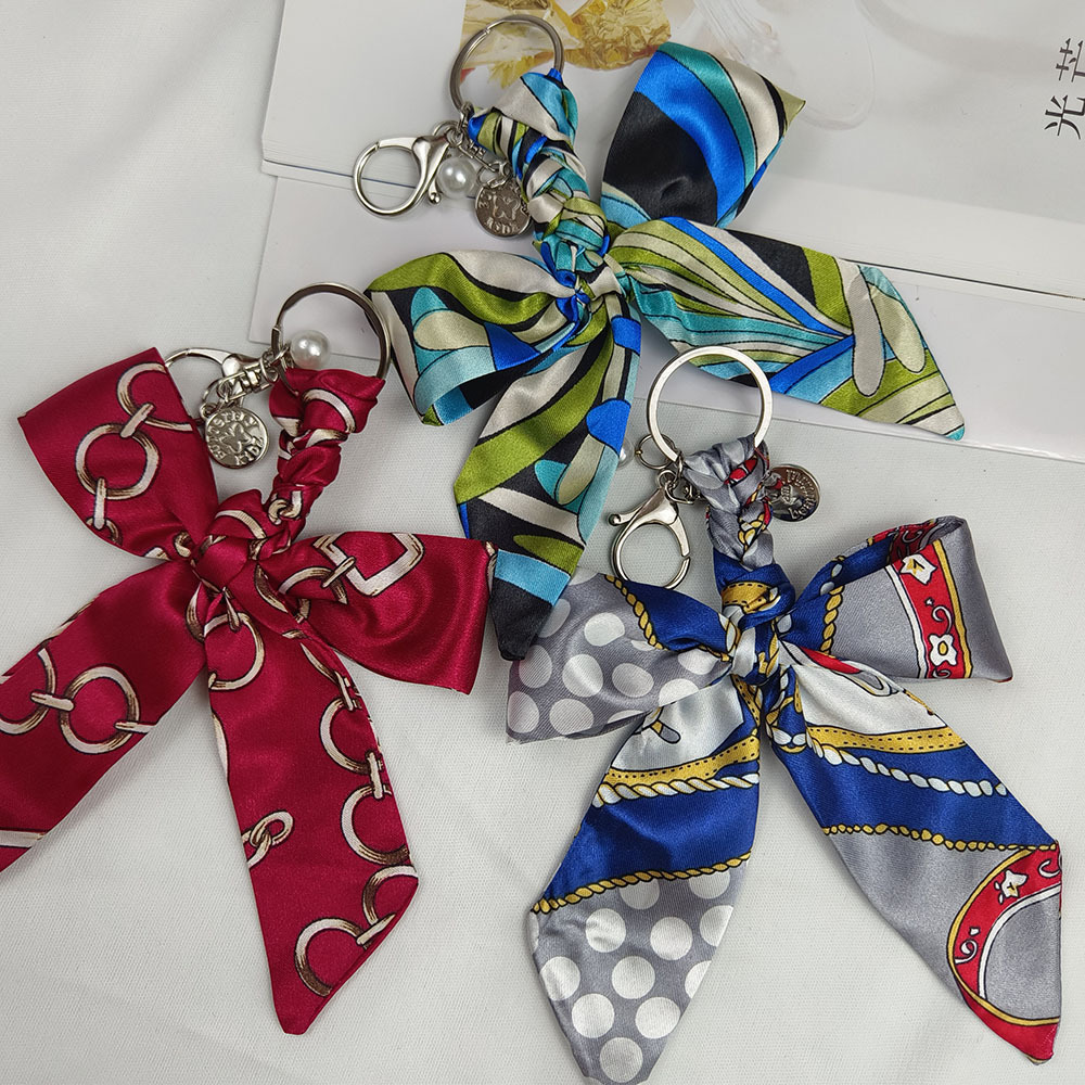 创意韩版时尚手工编织丝带蝴蝶结女生包包挂饰汽车钥匙挂件小礼品