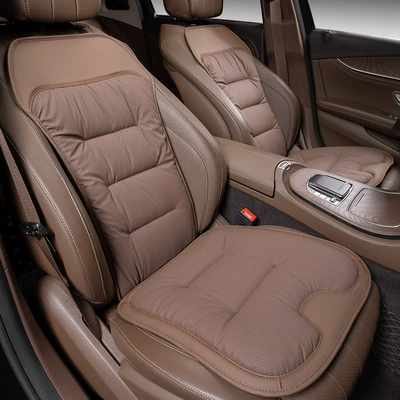 car seat cushion, backrest, rear: Seat cushion, seat cover - single-backrest-chestnut-brownbreathable-nappa-leather